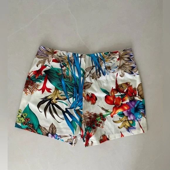 Backstage California White Tropical Colorful Print Shorts XXS Revolve - Picture 3 of 7